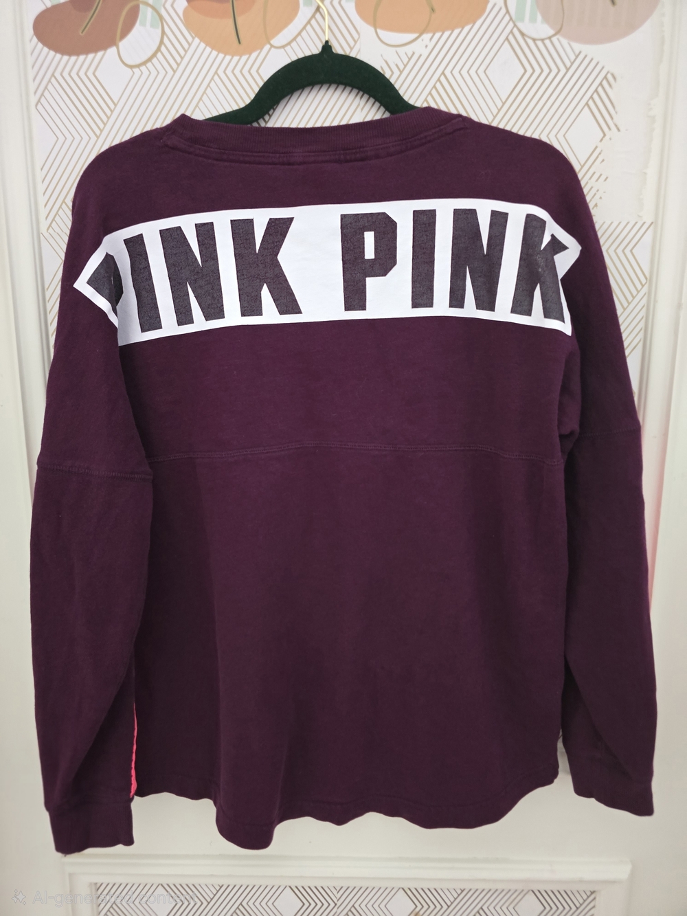 Victoria's Secret PINK Varsity Crew Pullover Sweatshirt - Picture 8 of 10